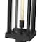 Z-Lite Glenwood 1 Light Outdoor Post Mount Fixture, Black & Clear 586PHBR-BK - alternate 2